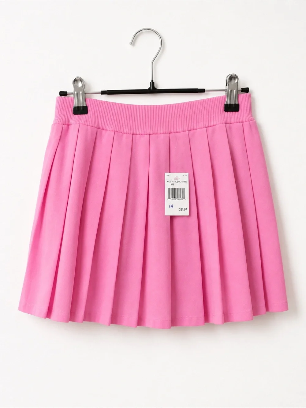 Pink Pleated Mini Skirt